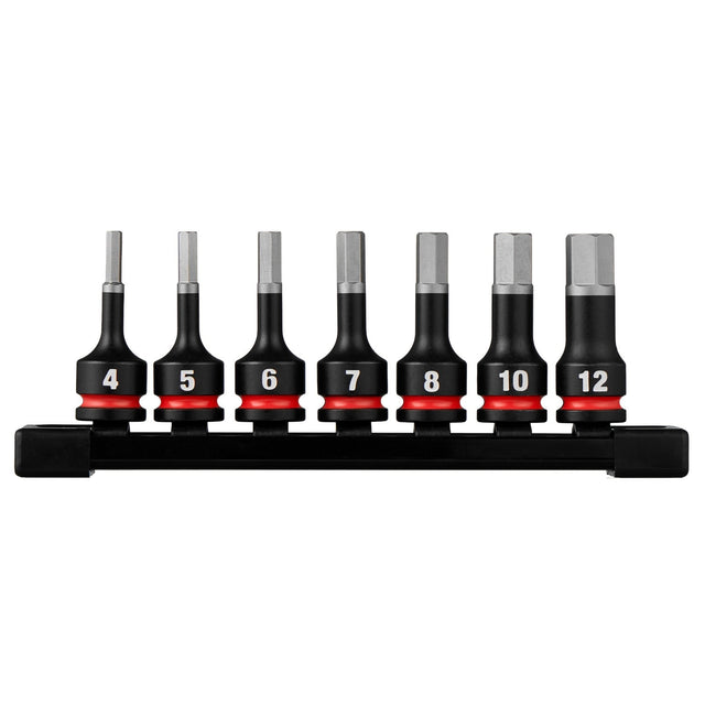 Milwaukee 49-66-7255 Shockwave 3/8" Drive 2" Hex SAE and Metric Bit Socket Set (14 Piece)