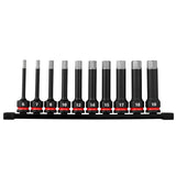 Milwaukee 49-66-7258 Shockwave Impact Duty 1/2" Drive 4" Hex Metric Bit Socket Set (10 Piece)