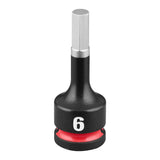 Milwaukee 49-66-7269 Shockwave Impact Duty 3/8" Drive 2" Hex 6 mm Bit Socket
