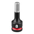 Milwaukee 49-66-7271 Shockwave 3/8" Drive 2" Hex 8 mm Forged Steel Impact Duty Bit Socket