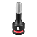 Milwaukee 49-66-7271 Shockwave 3/8" Drive 2" Hex 8 mm Forged Steel Impact Duty Bit Socket