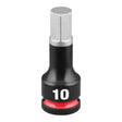 Milwaukee 49-66-7273 Shockwave 3/8" Drive 2" Hex 10mm Impact Duty Bit Socket