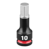 Milwaukee 49-66-7273 Shockwave 3/8" Drive 2" Hex 10mm Impact Duty Bit Socket