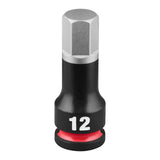 Milwaukee 49-66-7274 Shockwave Impact Duty 3/8" Drive 2" Hex 12 mm Bit Socket