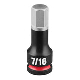 Milwaukee 49-66-7280 Shockwave 3/8" Drive 2" Hex 7/16" Impact Duty Bit Socket