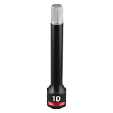 Milwaukee 49-66-7288 Shockwave 3/8" Drive 4" Hex 10 mm Impact Duty Bit Socket
