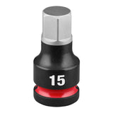 Milwaukee 49-66-7303 Shockwave Half Inch Drive 2" Hex 15 mm Impact Duty Bit Socket