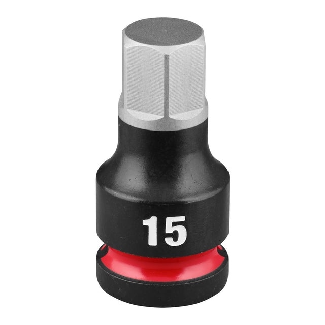 Milwaukee 49-66-7303 Shockwave Half Inch Drive 2" Hex 15 mm Impact Duty Bit Socket