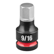 Milwaukee 49-66-7313 Shockwave 1/2" Drive 2" Hex 9/16" Impact Duty Bit Socket