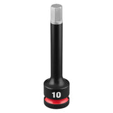 Milwaukee 49-66-7320 Shockwave Impact Duty Half Inch Drive 4" Hex 10 mm Bit Socket