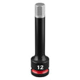 Milwaukee 49-66-7321 Shockwave 1/2" Drive 4" Hex 12 mm Impact Duty Bit Socket