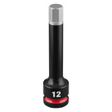Milwaukee 49-66-7321 Shockwave 1/2" Drive 4" Hex 12 mm Impact Duty Bit Socket