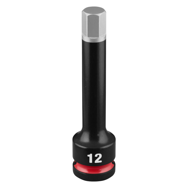 Milwaukee 49-66-7321 Shockwave 1/2" Drive 4" Hex 12 mm Impact Duty Bit Socket