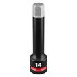 Milwaukee 49-66-7322 1/2" Drive 4" Hex 14 mm Shockwave Impact Duty Bit Socket