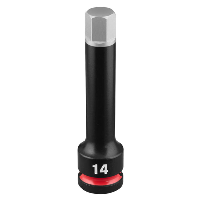Milwaukee 49-66-7322 1/2" Drive 4" Hex 14 mm Shockwave Impact Duty Bit Socket