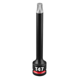 Milwaukee 49-66-7353 Shockwave 3/8" Drive 4" Torx T47 Impact Duty Bit Socket