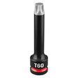Milwaukee 49-66-7370 1/2" Drive 4" Torx T60 Shockwave Impact Duty Bit Socket