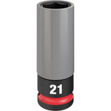 Milwaukee 49-66-7806 SHOCKWAVE Impact Duty 1/2 Drive 21MM Metric Lug Nut Wheel Socket