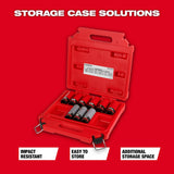 Milwaukee 49-66-7832 SHOCKWAVE Impact Duty 1/2 Drive SAE & Metric 9PC Lug Nut Wheel Socket Set - 8