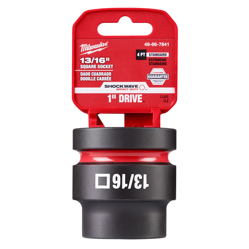 Milwaukee 49-66-7841 SHOCKWAVE Impact Duty 1" Drive 13/16" Standard 4 Point Square Socket - 3