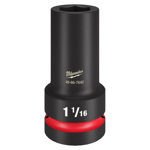 Milwaukee 49-66-7842 SHOCKWAVE Impact Duty 1" Drive 1-1/16" Thin Wall Extra Deep 6 Point Socket