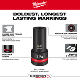 Milwaukee 49-66-7844 SHOCKWAVE Impact Duty 1" Drive 1-1/4" Thin Wall Extra Deep 6 Point Socket - 2