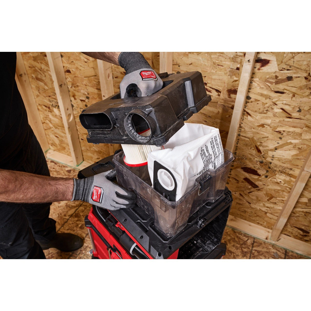 Milwaukee 49-90-1939 4Gal.  Fleece Dust Bags for M18 FUEL Wet Dry Vacuum (3 Pack) - 5