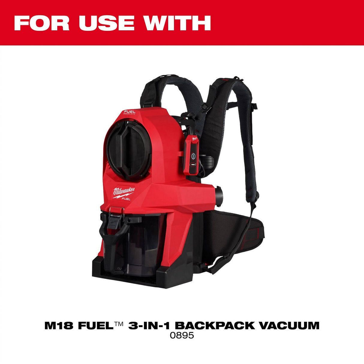 Milwaukee 49-90-1965 1-7/8" x 6' Flexible Hose for M18 FUEL Backpack Vacuum - 3