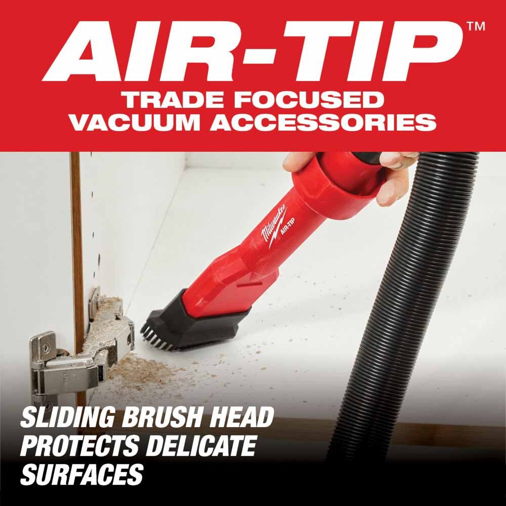 Milwaukee 49-90-2028Y AIR-TIP 2-in-1 Utility Brush Tool with Sliding Head for Wet Dry Vacuums - 5