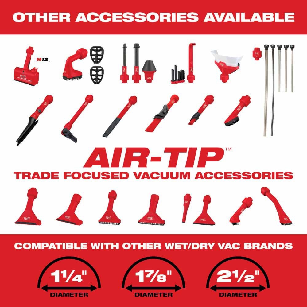 Milwaukee 49-90-2030Y AIR TIP Flexible Long Reach Crevice Tool Vacuum Accessory 16" Length - 6