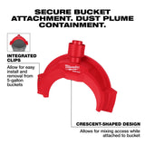 Milwaukee 49-90-2041 AIR-TIP Bucket Topper Dust Collector for 5-Gallon Bucket - 3