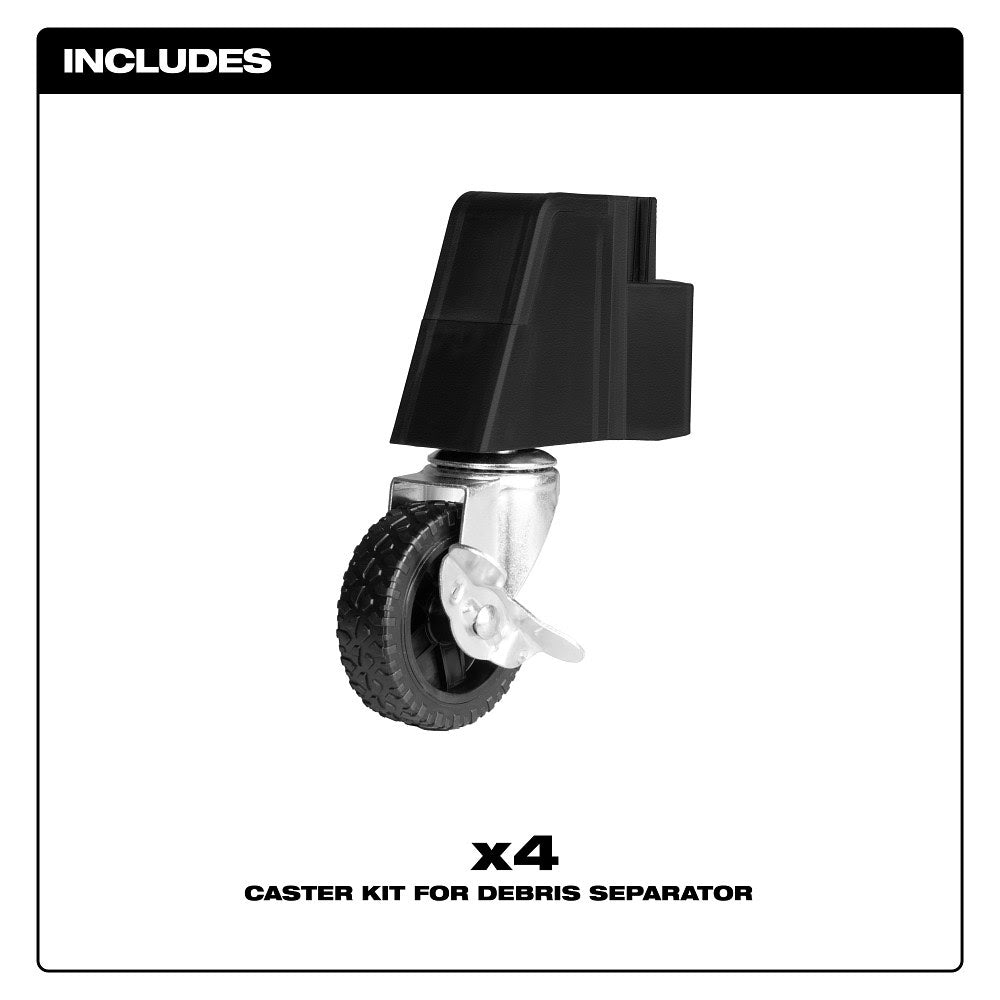 Milwaukee 49-90-2201 Caster Kit for Debris Separator - 2