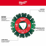 Milwaukee 49-93-7262 Green 6” x .100” Diamond Blade for Green Concrete - 2