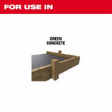 Milwaukee 49-93-7262 Green 6” x .100” Diamond Blade for Green Concrete - 12