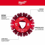 Milwaukee 49-93-7263 Red 6” x .100” Diamond Blade for Green Concrete - 2