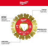 Milwaukee 49-93-7265 Yellow 6” x .100” Diamond Blade for Green Concrete - 2