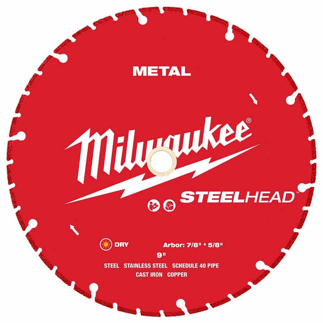 Milwaukee 49-93-7825 9” STEELHEAD Metal Cutting Diamond Blade