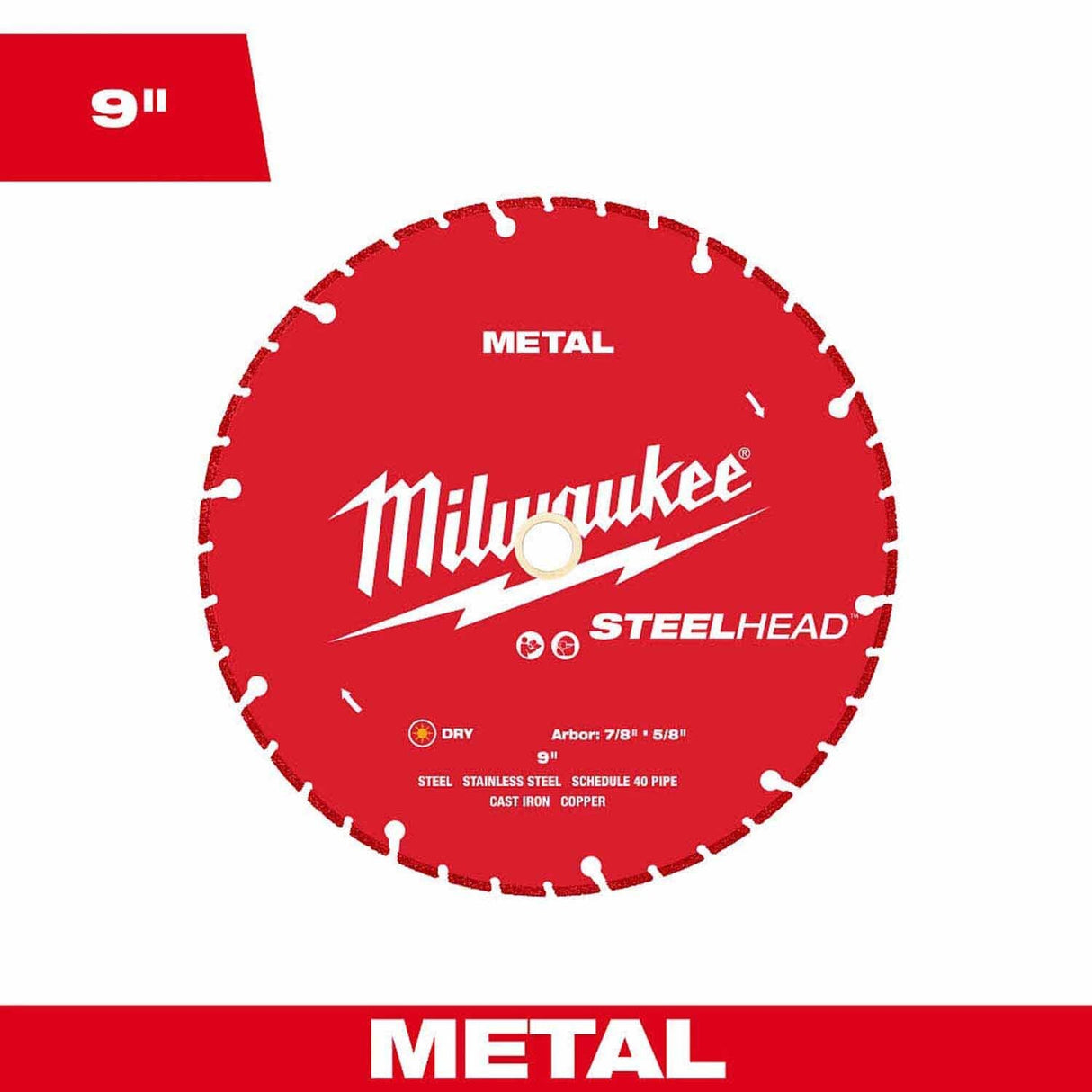 Milwaukee 49-93-7825 9” STEELHEAD Metal Cutting Diamond Blade - 3
