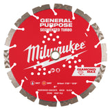 Milwaukee 49-93-9009 9" DIAMOND MAX Segmented Turbo, General Purpose Diamond Blade