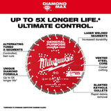 Milwaukee 49-93-9016 16" DIAMOND MAX Segmented Turbo, General Purpose Diamond Blade - 4
