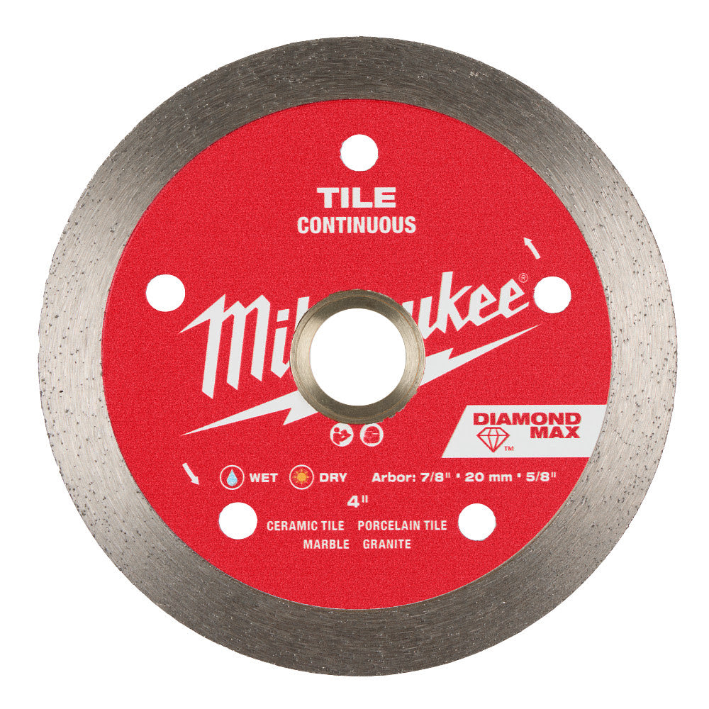 Milwaukee 49-93-9202 4" DIAMOND MAX Continuous, Tile Diamond Blade