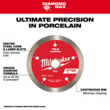 Milwaukee 49-93-9202 4" DIAMOND MAX Continuous, Tile Diamond Blade - 4