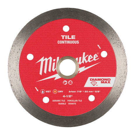 Milwaukee 49-93-9204 4-1/2" DIAMOND MAX Continuous, Tile Diamond Blade