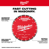 Milwaukee 49-93-9302 4" Segmented Masonry & Concrete Diamond Blade - 4