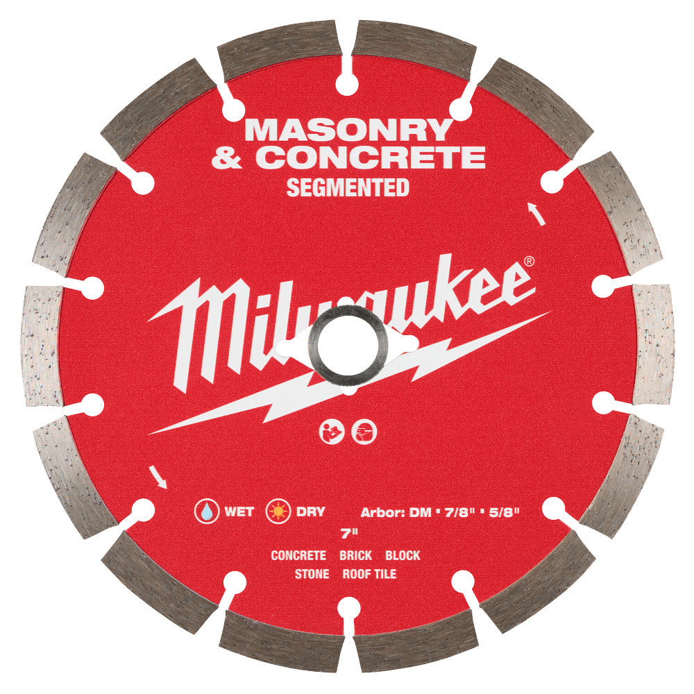 Milwaukee 49-93-9307 7" Segmented Masonry & Concrete Diamond Blade