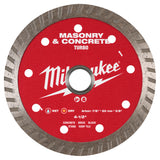 Milwaukee 49-93-9404 4-1/2" Turbo Masonry & Concrete Diamond Blade