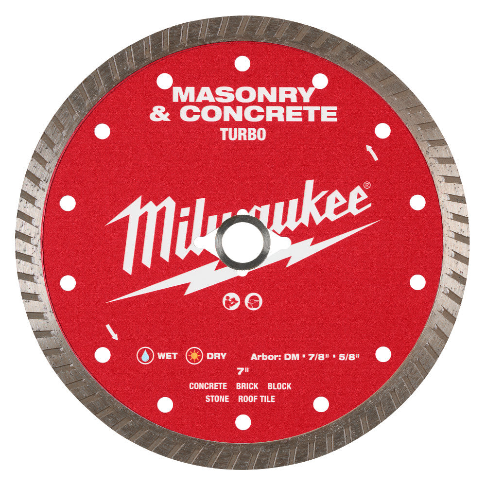 Milwaukee 49-93-9407 7" Turbo Masonry & Concrete Diamond Blade