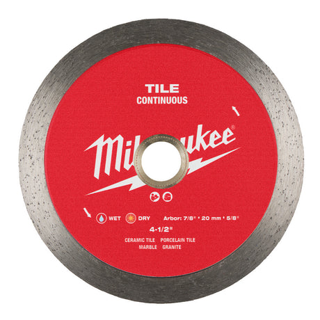 Milwaukee 49-93-9504 4-1/2" Continuous Tile Diamond Blade