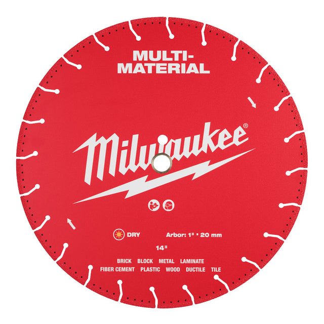 Milwaukee 49-93-9614 14" Multi-Material Diamond Blade