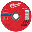 Milwaukee 49-94-0001 4 in. x 0.040 in. x 5/8 in. Type 1 Metal Cut Off Wheel